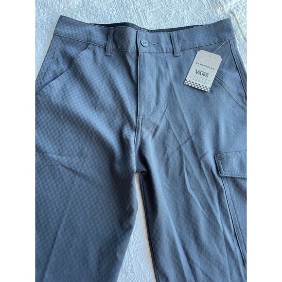 Vans Vanphibian shorts, Asphalt gray checker print, Youth 18 - Picture 3 of 4